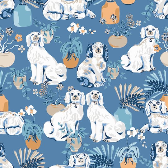 NuWallpaper PrintFresh Cerulean Good Dog Peel &#x26; Stick Wallpaper